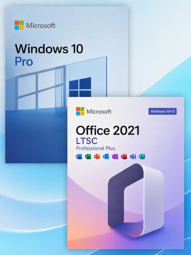 Windows 10 Pro + Microsoft Office 2021 LTSC Professional Plus
