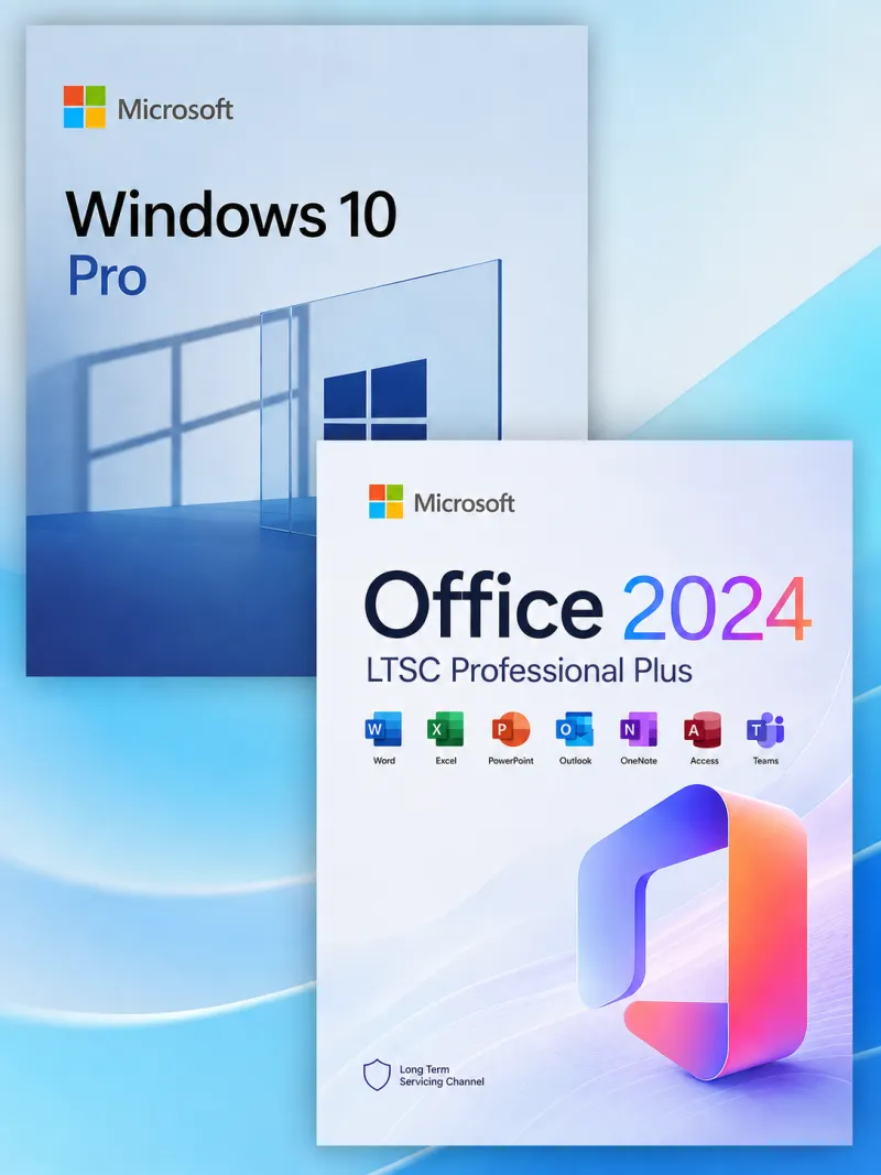 Windows 10 Pro + Microsoft Office 2024 LTSC Professional Plus