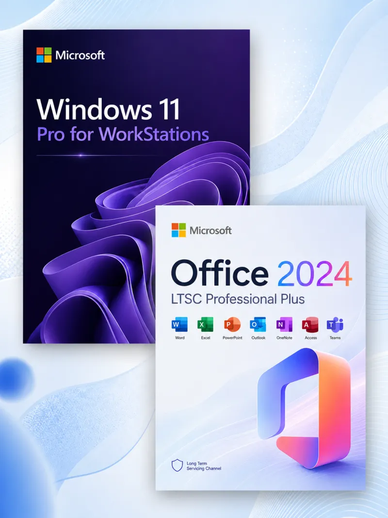 Windows 11 Pro for Workstations + Microsoft Office 2024 LTSC Professional Plus